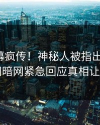 今晚内幕疯传！神秘人被指出乎意料，爆料网暗网紧急回应真相让人瞠目