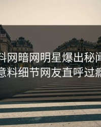 今日爆料网暗网明星爆出秘闻，出乎意料细节网友直呼过瘾
