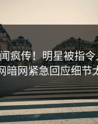 刚刚秘闻疯传！明星被指令人震惊，爆料网暗网紧急回应细节太炸裂