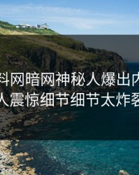 昨晚爆料网暗网神秘人爆出内幕，令人震惊细节细节太炸裂