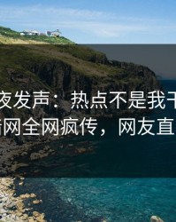 明星深夜发声：热点不是我干的！爆料网暗网全网疯传，网友直呼过瘾