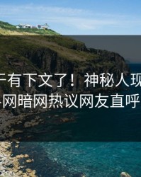 丑闻终于有下文了！神秘人现身回应，爆料网暗网热议网友直呼过瘾