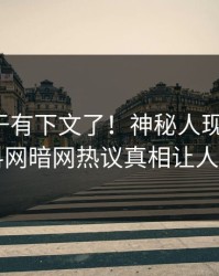 猛料终于有下文了！神秘人现身回应，爆料网暗网热议真相让人瞠目