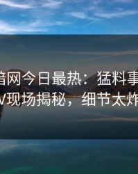 爆料网暗网今日最热：猛料事件曝光，大V现场揭秘，细节太炸裂