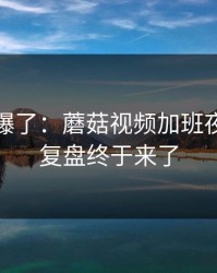 上个月爆了：蘑菇视频加班夜，完整复盘终于来了