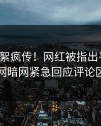 今晨花絮疯传！网红被指出乎意料，爆料网暗网紧急回应评论区炸了