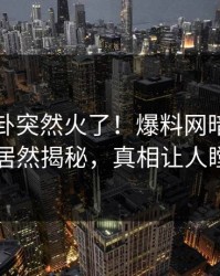 刚刚八卦突然火了！爆料网暗网神秘人居然揭秘，真相让人瞠目